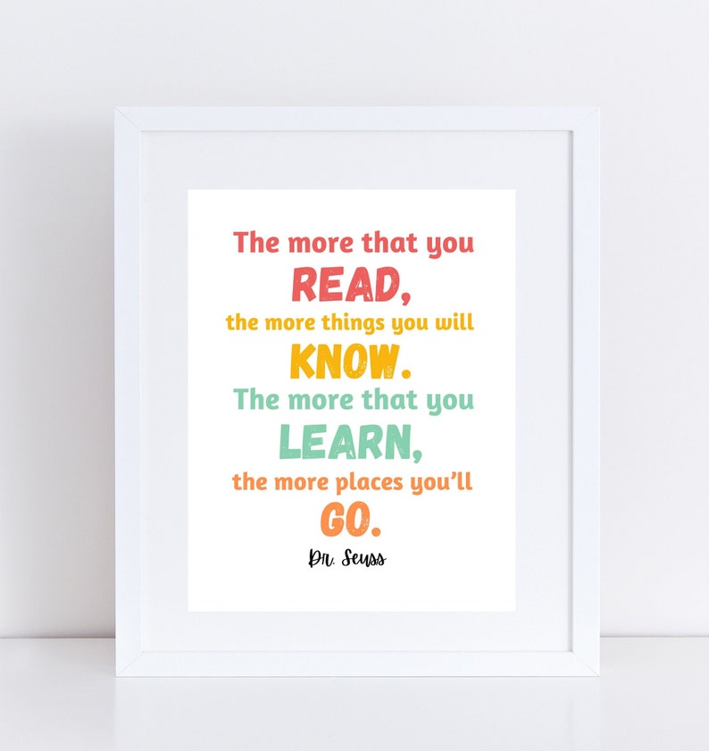 Dr Seuss Quote Prints Dr Seuss Printables Dr Seuss Wall Art - Etsy