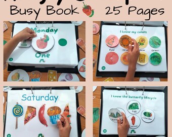 Toddler Busy Book Printable, Hungry Caterpillar Activities, Preschool Learning Binder, Homeschool Resources