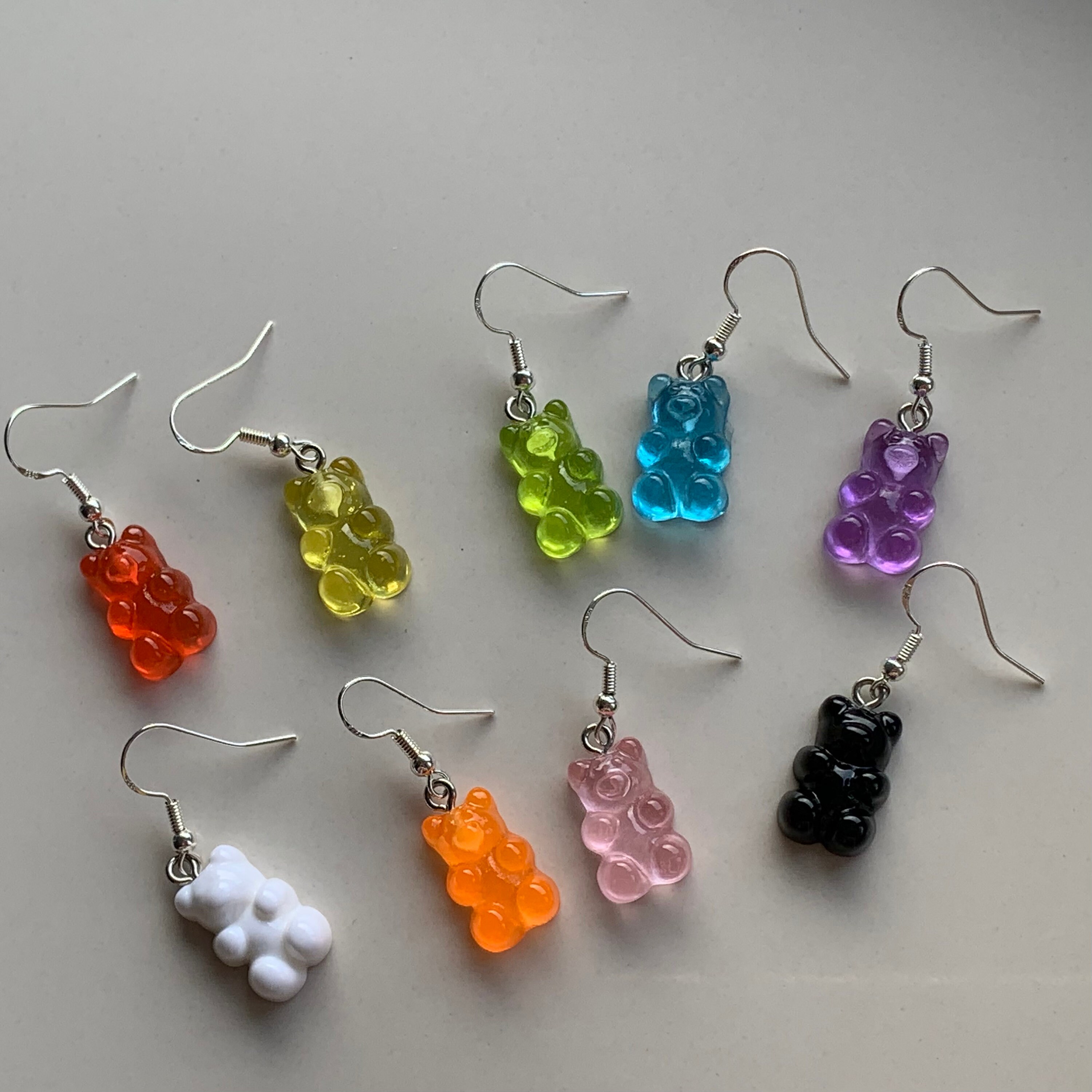 Gummy Bear Sterling Silver Dangle Earrings Lead free Nickel free gummy-bear-sterling-silver-dangle-earrings-lead-free-nickel-free