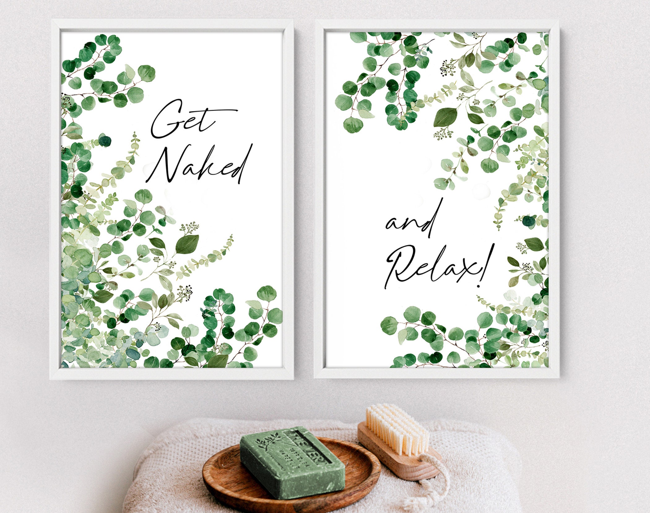 Spa Decor Home Decor Bathroom set of 2 bathroom wall art | Etsy