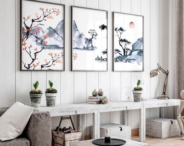 Living Room Art Prints Set of 3, Office Decor Wall Art Prints