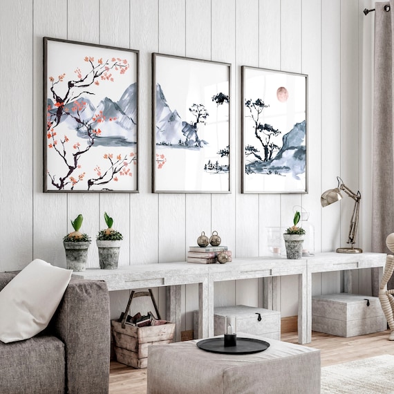Living Room Art Prints Set of 3, Office Decor Wall Art Prints