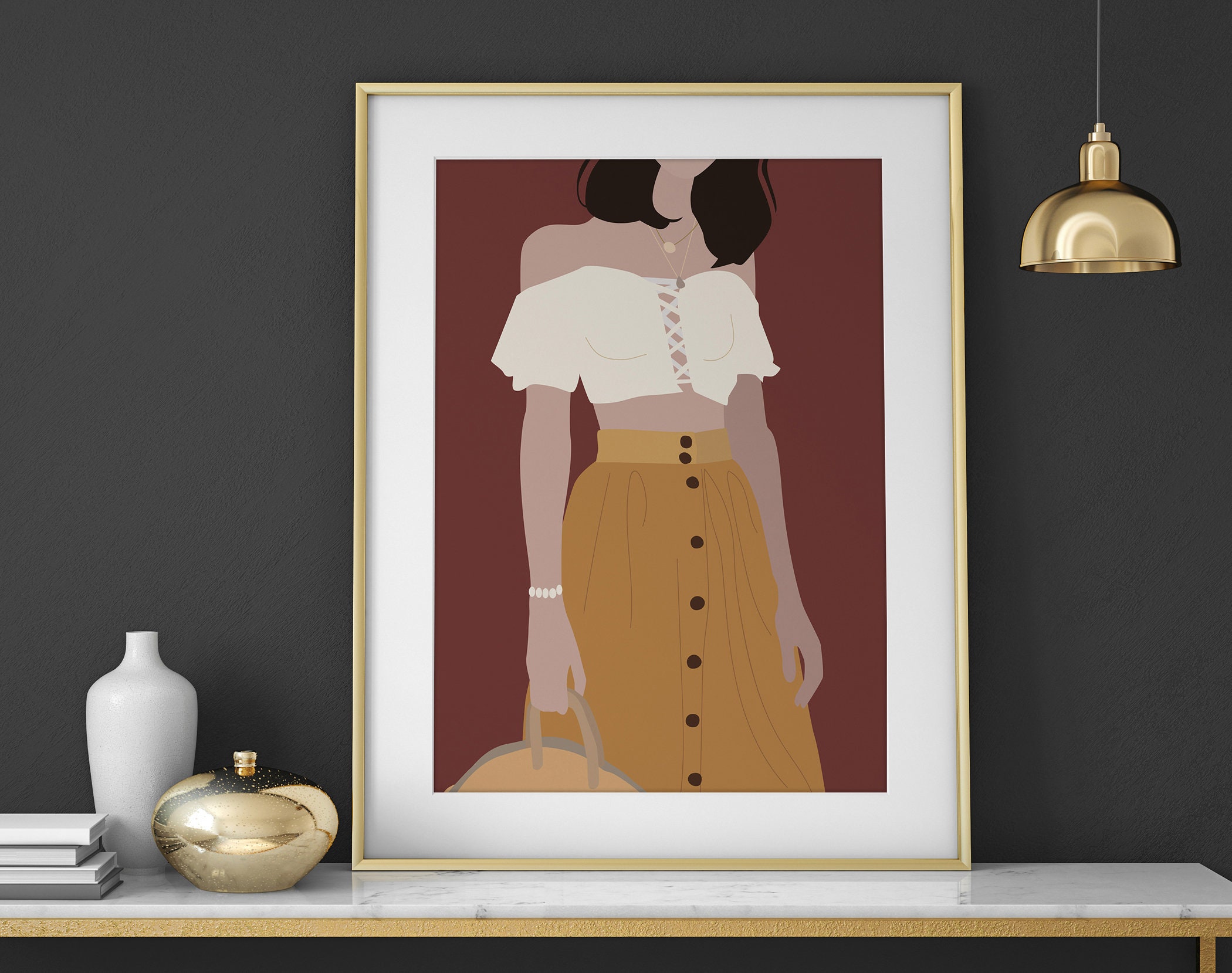 Boho Girl wall art Prints set x 3 Feminist poster Empowered Etsy