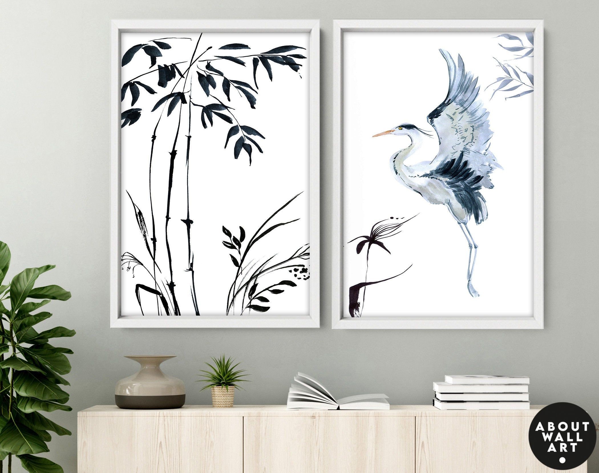 Office decor wall art Home decor Japanese art calming zen | Etsy