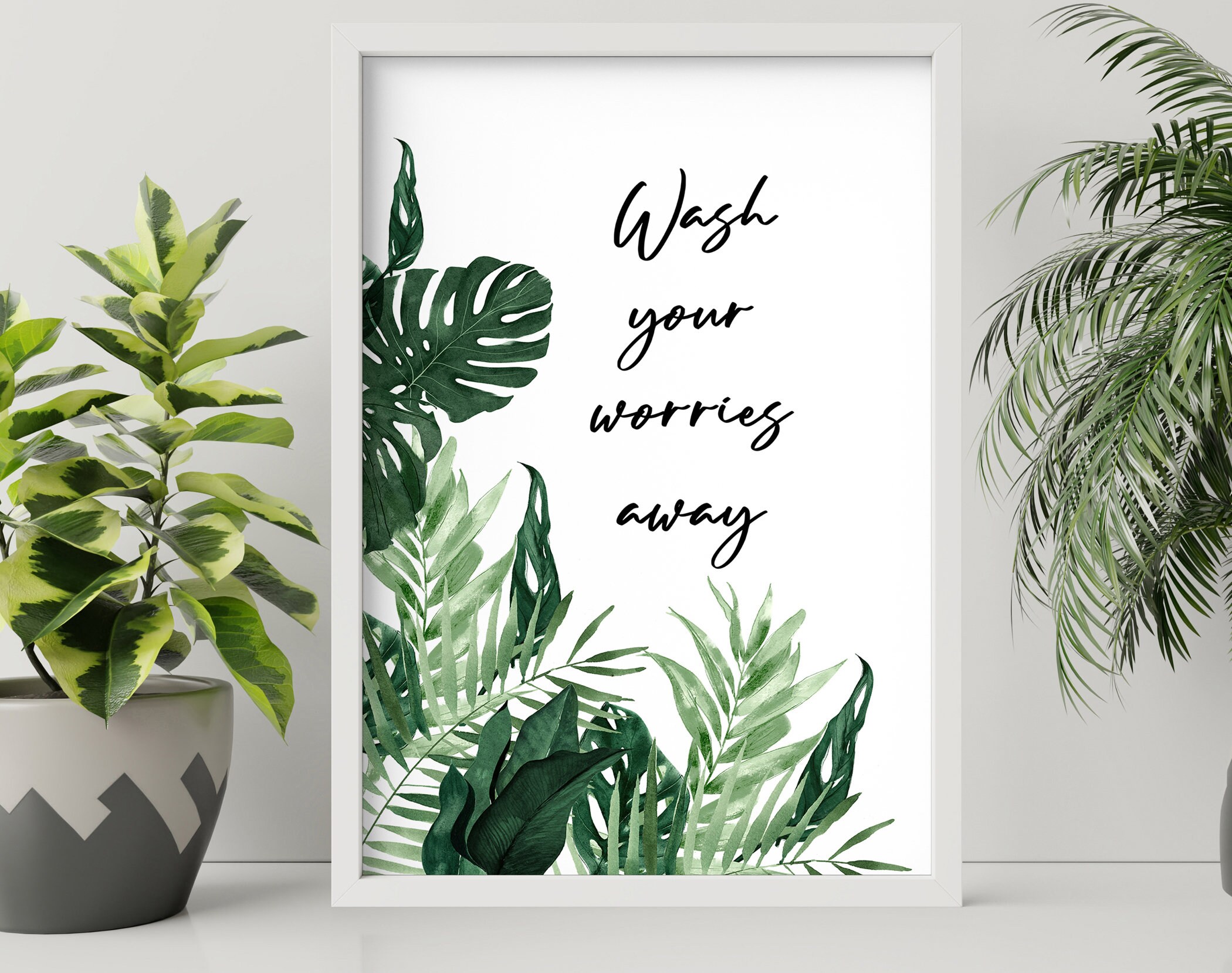 Spa Bathroom Art Guest Bathroom Print Set of 2 Bohemian Etsy