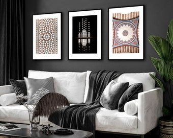 Islamic Wall Art set of 3 art prints, Islamic Home Decor, Eid Decoration, Muslim Gift for women, Quran quotes gift, Arabic Calligraphy art