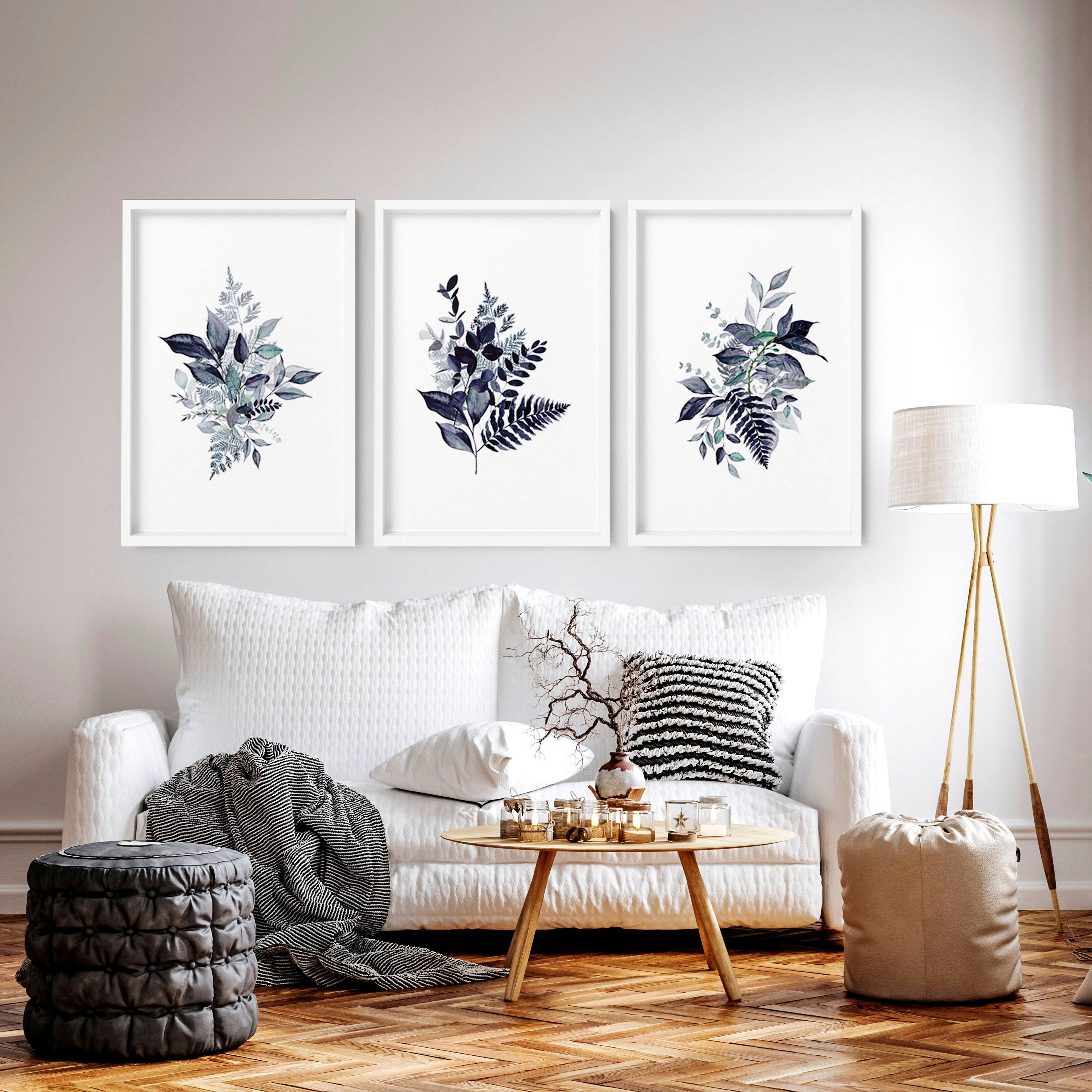 Home Decor Wall Art, Boho Botanical Set of 3 Prints, Living Home Decor Wall Art, Boho Botanical Set of 3 Prints, Living