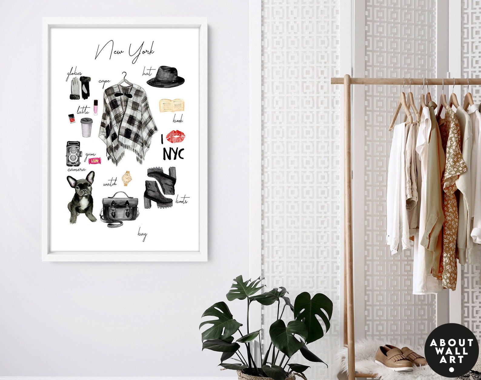 Fashion wall art print Dressing room decor print New York Etsy