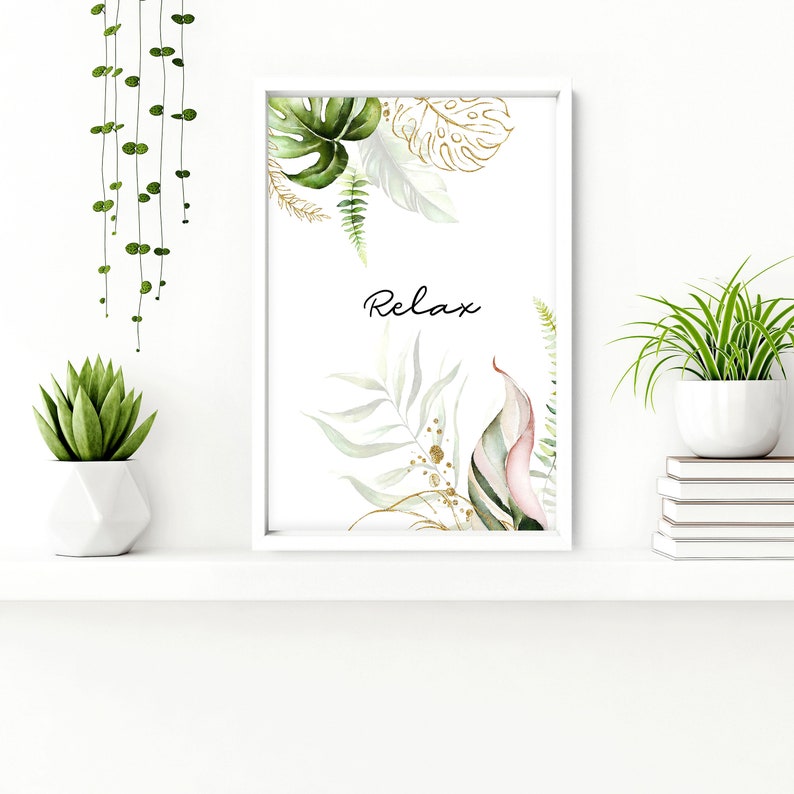 Bathroom decor wall art prints with frames, Botanical Shabby Chic 3 piece wall art prints, Sage green French Country Spa Decor wall art