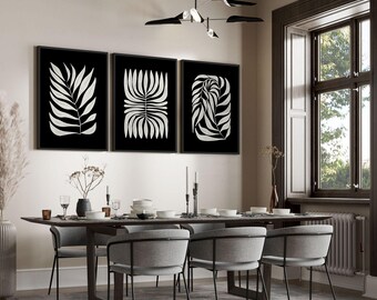 Modern Living room wall art prints, Contemporary wall hanging for home decor, Minimalist set x 3 framed wall art, new home owner gift