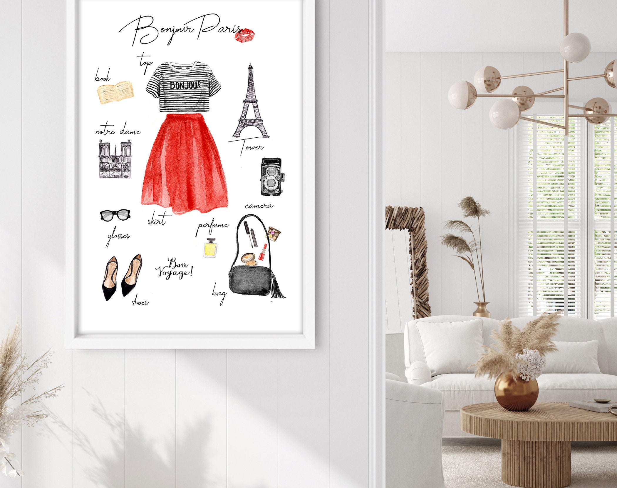 Fashion wall art print Dressing room decor print Paris Etsy