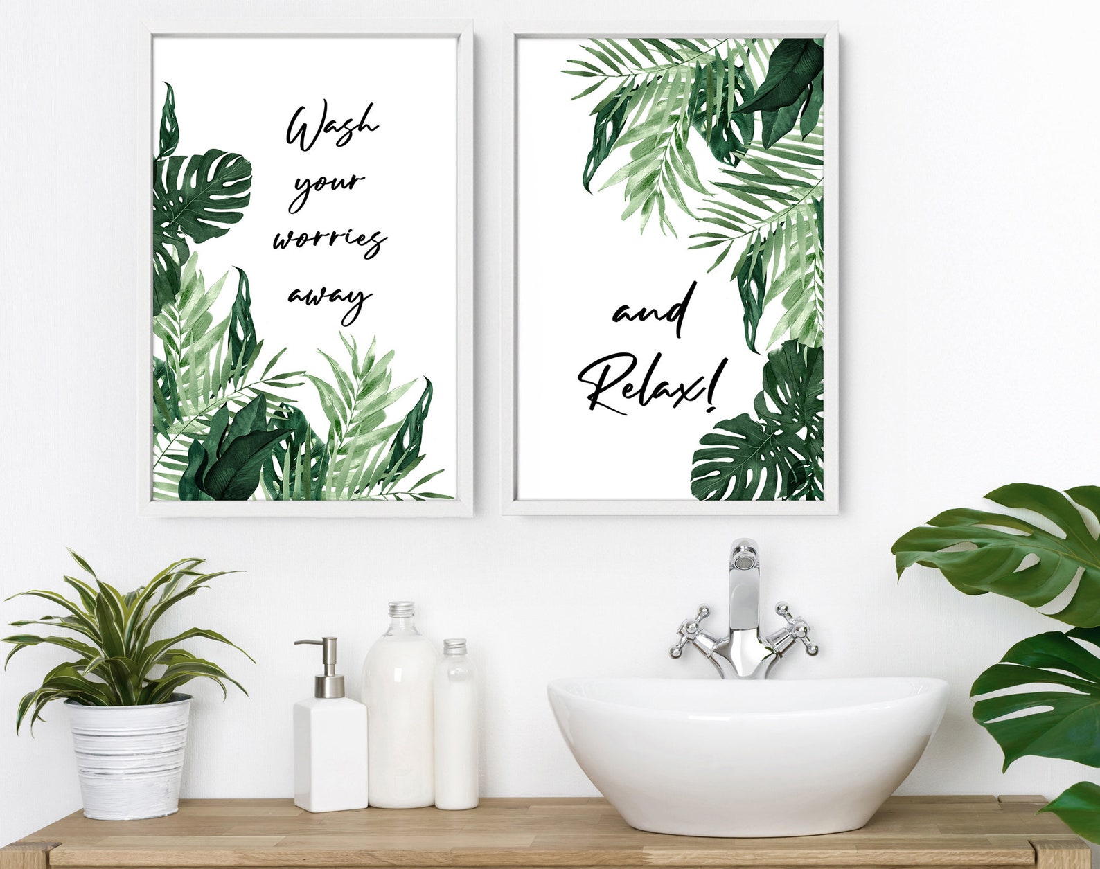 Home Decor Bathroom Wall Decor Set of 2 Prints Bathroom Wall | Etsy