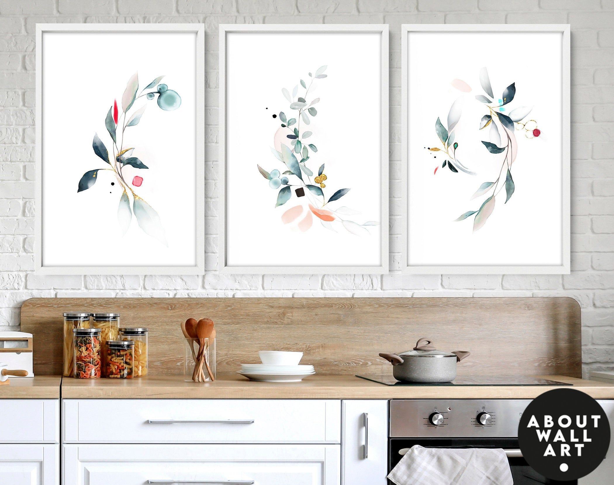 Floral Wall Hanging Kitchen Decor Ideas Garden Mom Gift Etsy