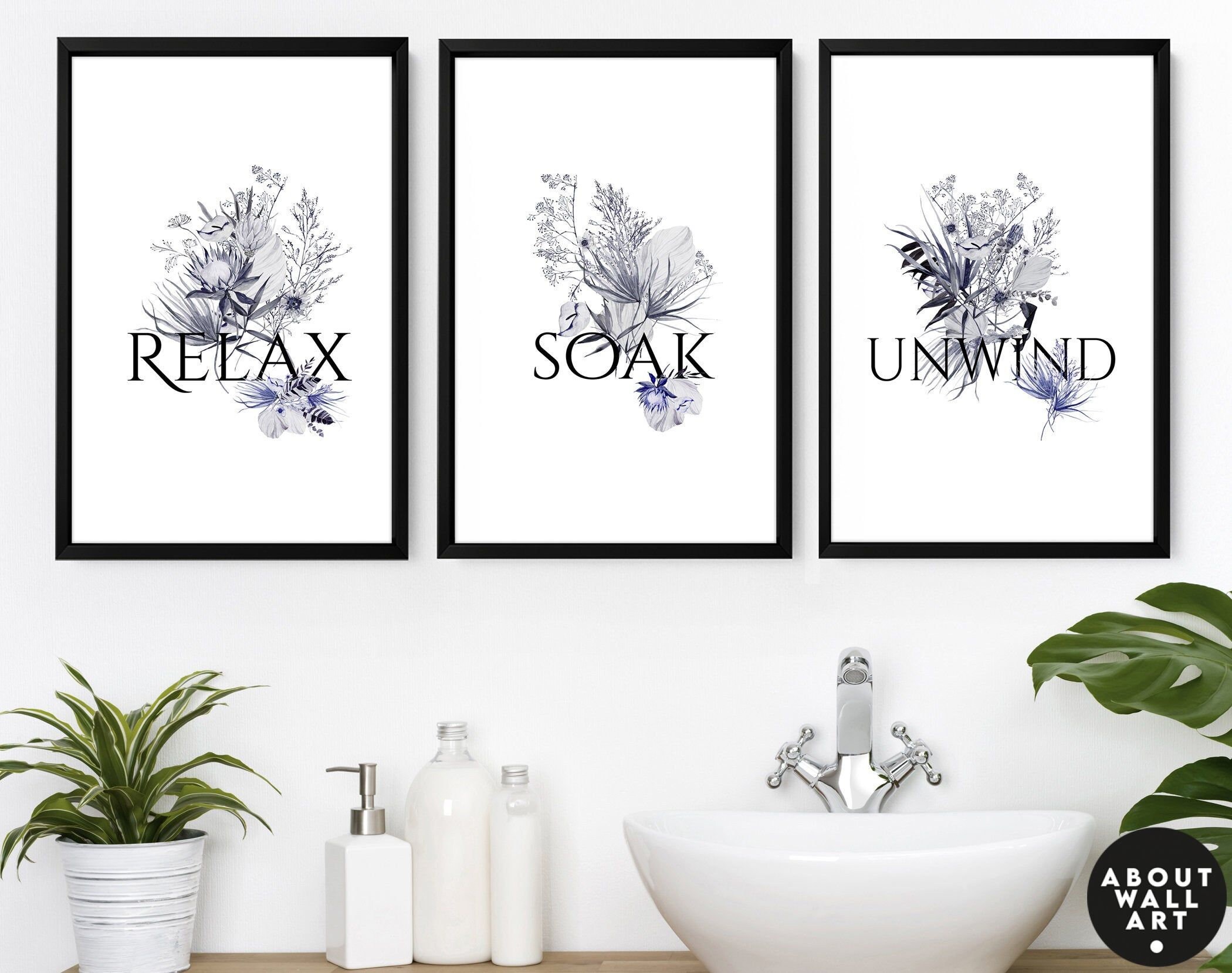 Home Decor Bathroom Bathroom Wall Decor Spa Bathroom Decor Etsy