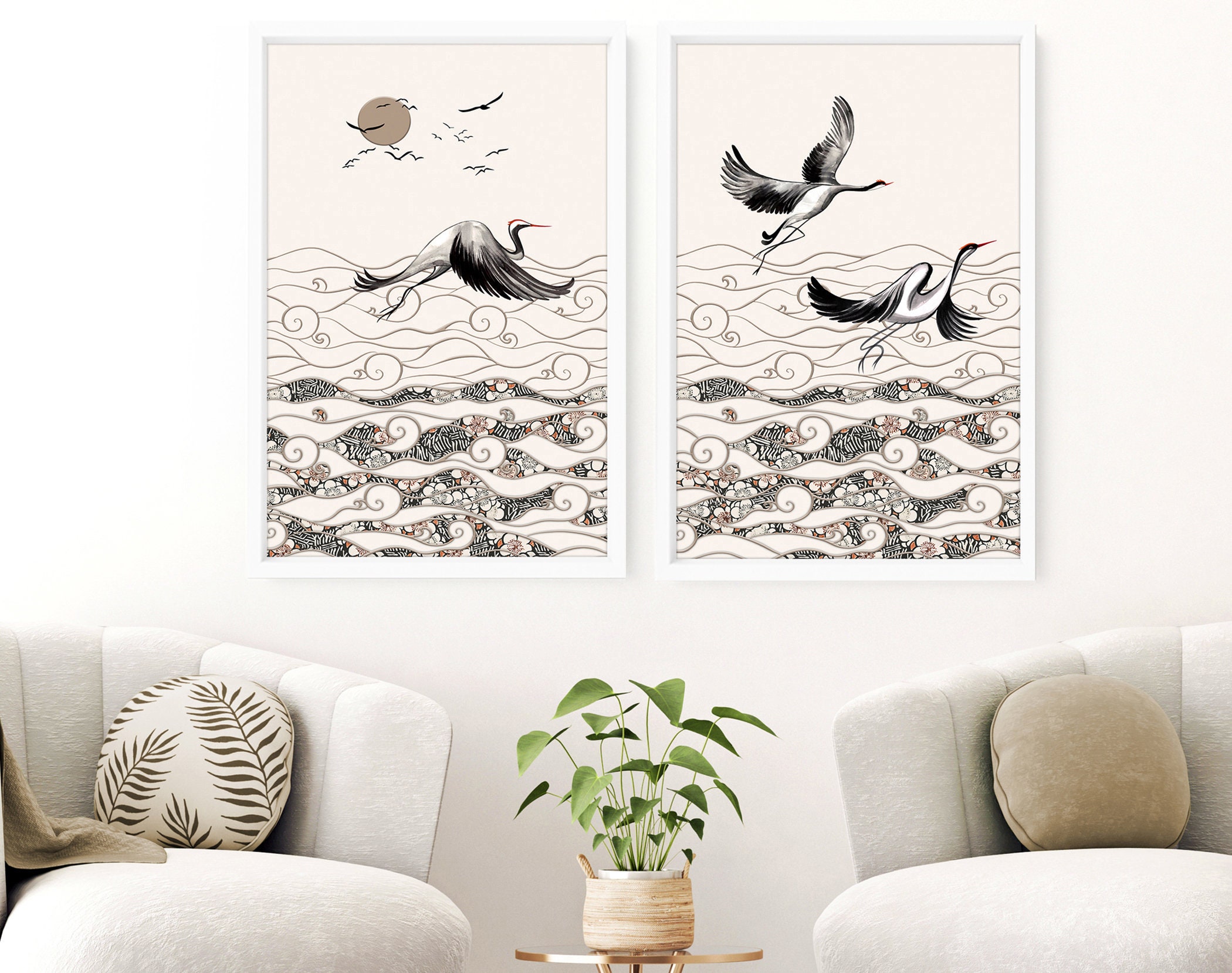 Zen Living Room Wall Art Decor Japanese Office Decor Art - Etsy UK