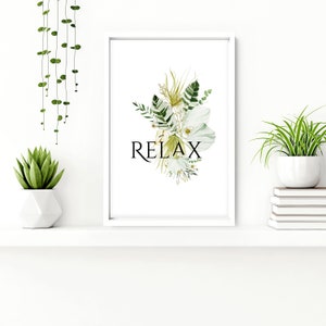 Spa Botanical Bathroom set of 2 framed wall art prints for Bohemian Decor, Relaxation Bathroom Wall Decor gift for new homeowner