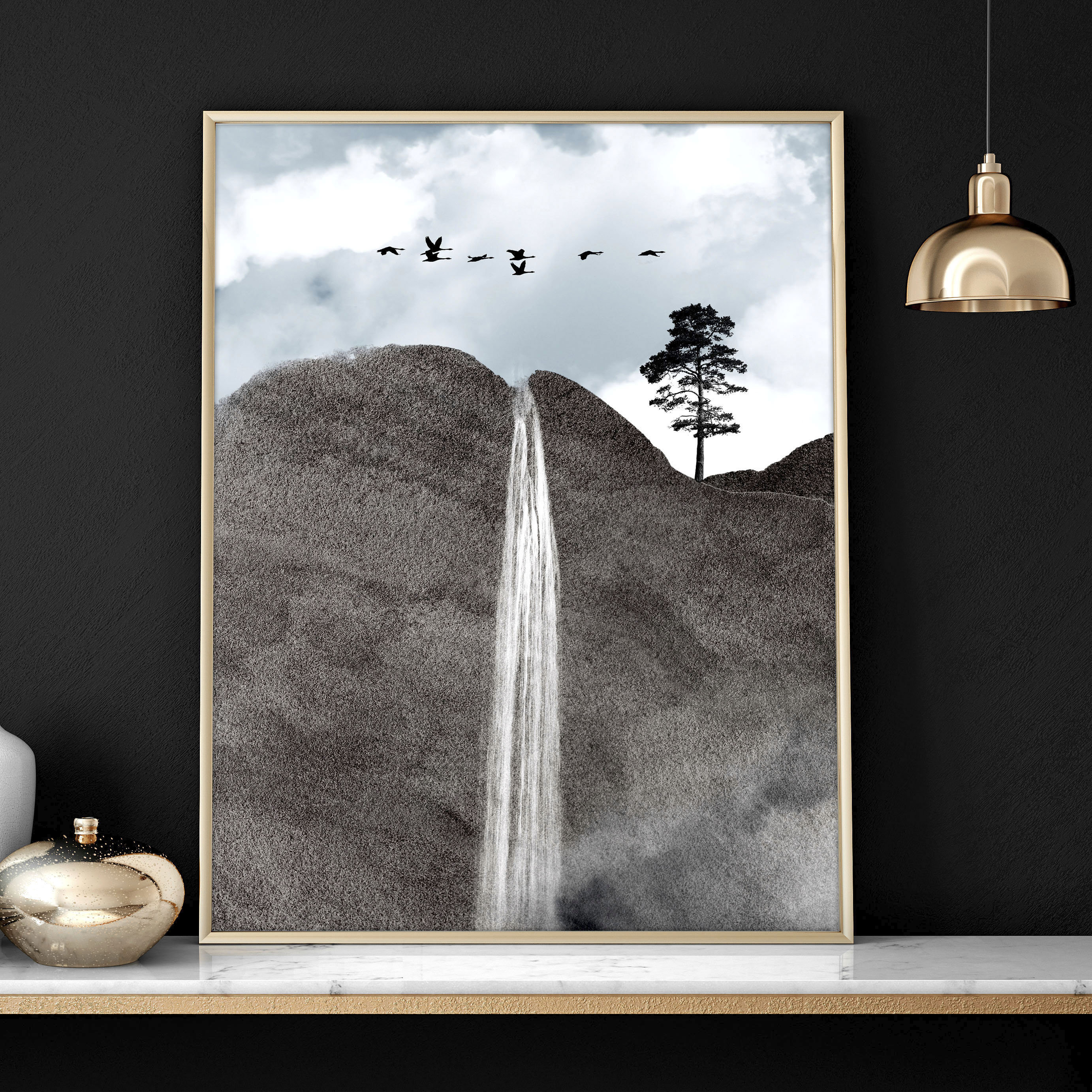 Zen Wall Art Framed 3 Piece Set, Extra Large Triptych Japanese