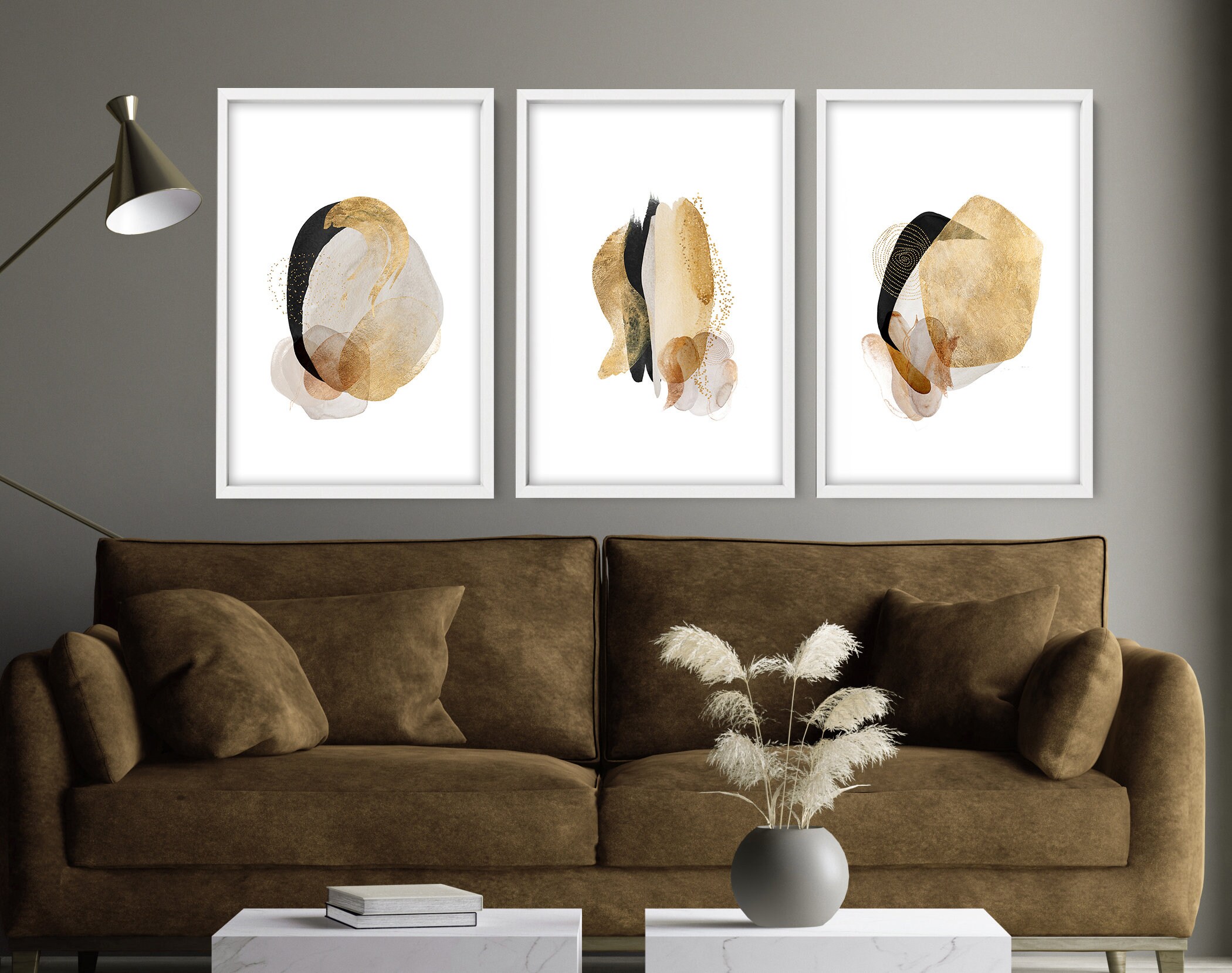 Abstract Modern Art Wall Prints Set of 3 Living Room Wall Art | Etsy