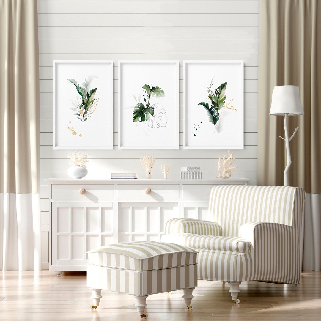 Botanical Illustration Set X 3 Prints, Home Decor, Wall Hanging, Office ...