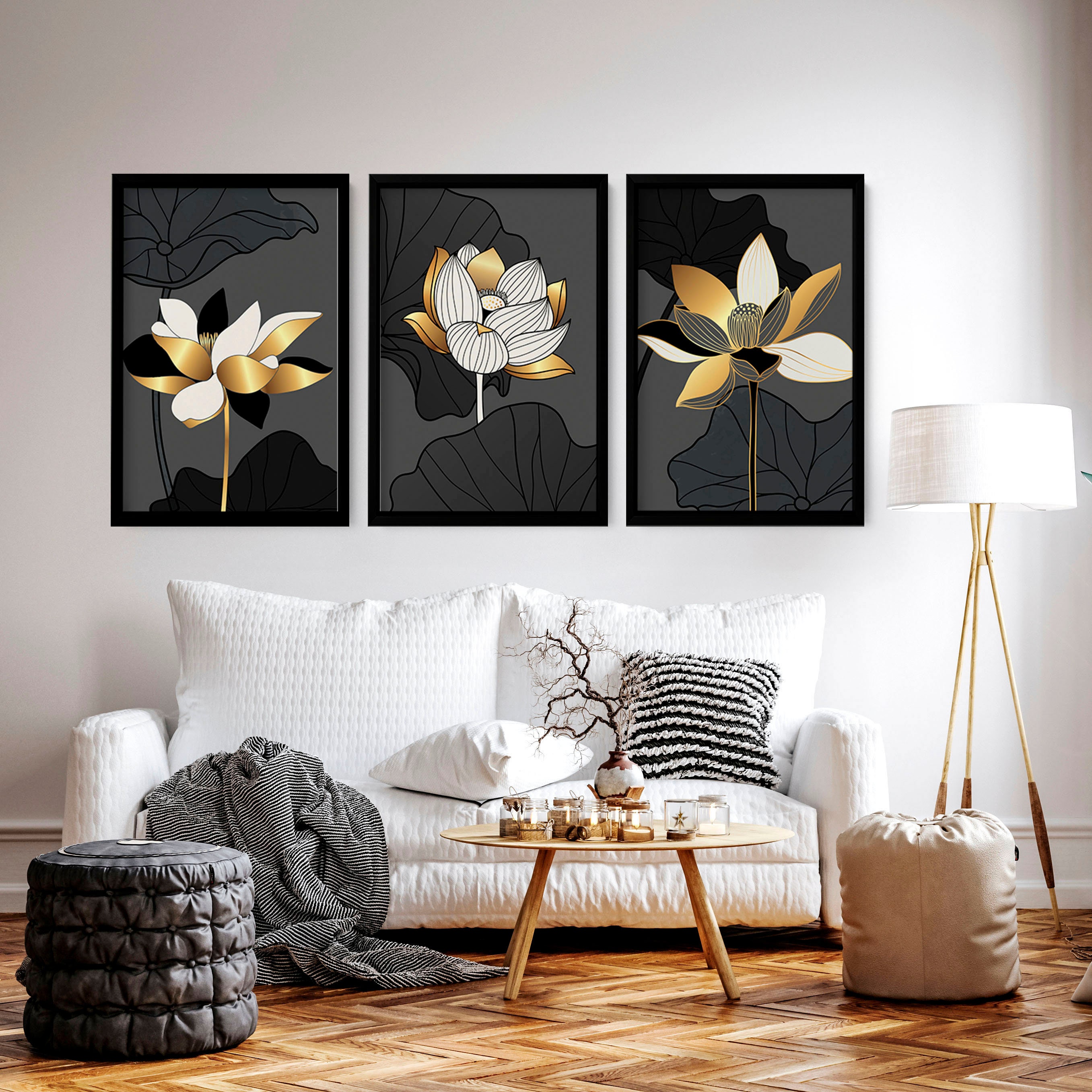 Botanical Study Leaf Berry Flower Wall Art Gold Frame Set Of 6 ~ Uttermost  33651