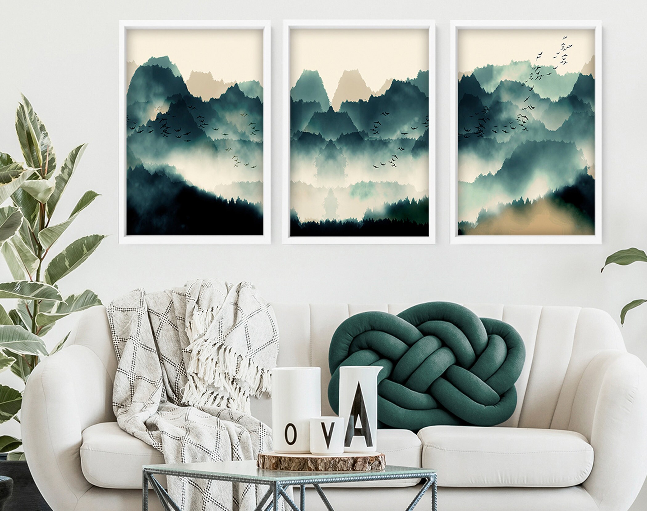 Home Decor Wall art Wall hanging set x 3 Prints office | Etsy