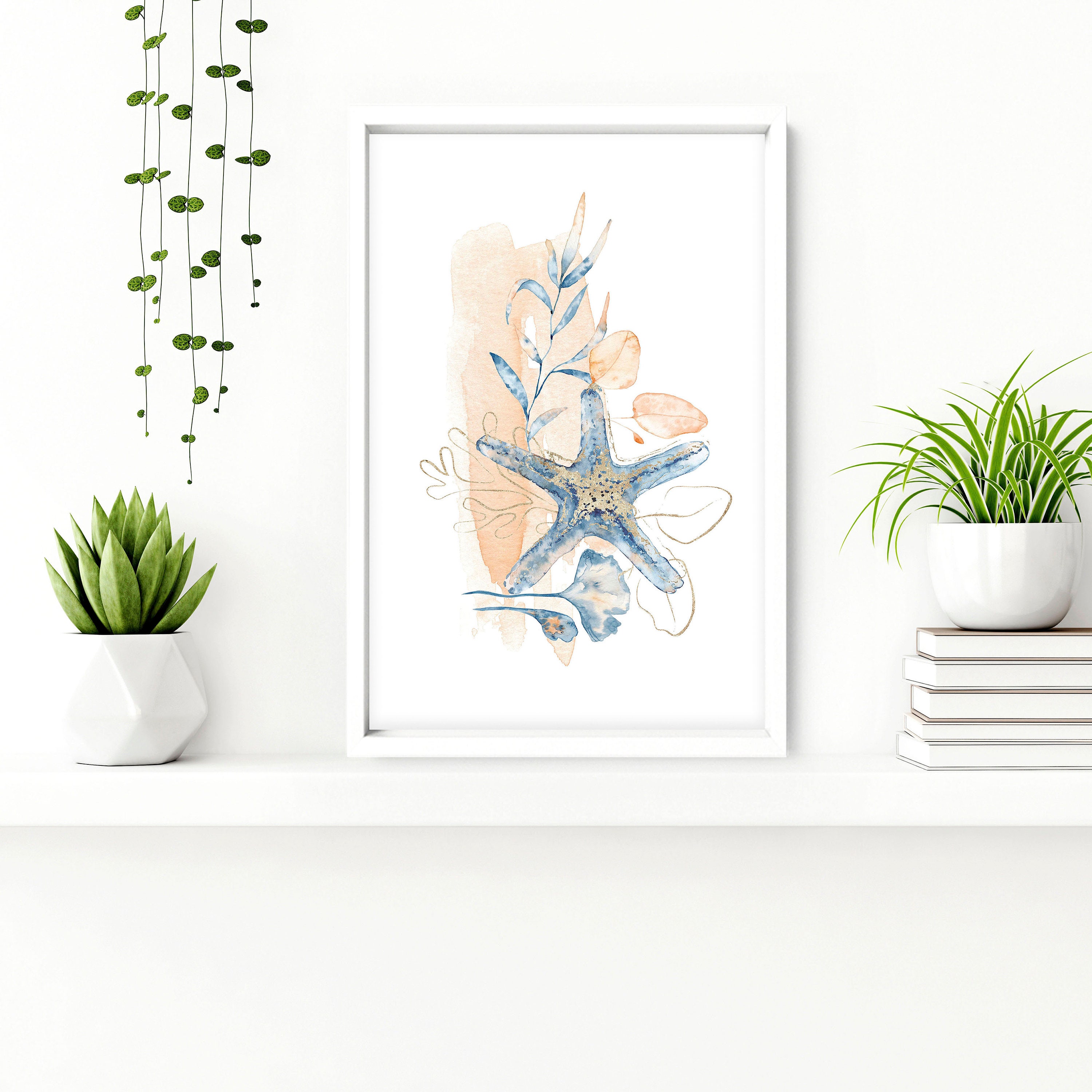 Seashell Art Print Set of 3, Beach Nursery Decor, Spa Bathroom Decor ...