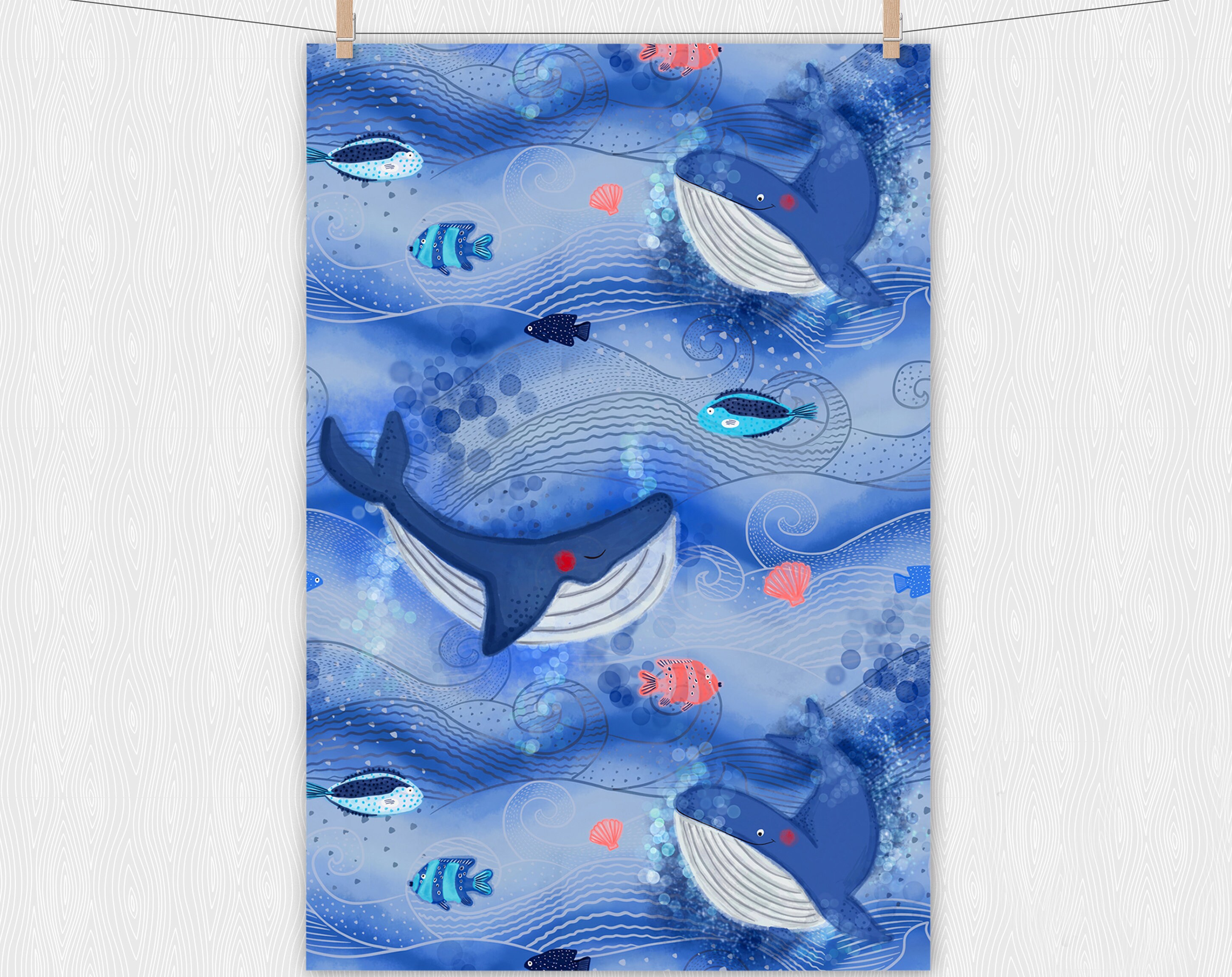 Ocean Nursery wall art Nursery decor Set x 2 Custom Prints Etsy