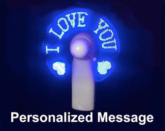 Personalized Message LED Hand Fan: Cooling Comfort with a Personal Touch