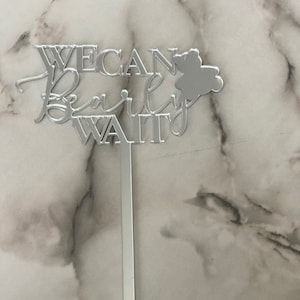 We Can Bearly Wait ver. 2 | Baby Shower | Gender Reveal | Cake Topper | Cake Decoration