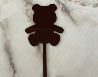 We Can Bearly Wait Glitter Cake Topper, Bear Baby Shower - Etsy