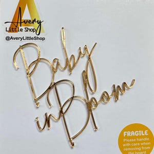 Baby in Bloom Acrylic Cake Charm