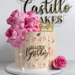 Happy Birthday Acrylic Cake Charm Cake Decoration