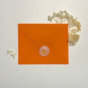 Orange Pergament A2 Umschlag