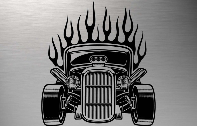 Download Hot Rod SVG Vintage Car SVG Muscle Car Silhouette Retro Car | Etsy