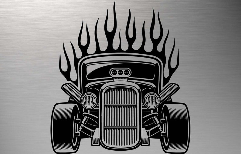 Download Hot Rod SVG Vintage Car SVG Muscle Car Silhouette Retro ...