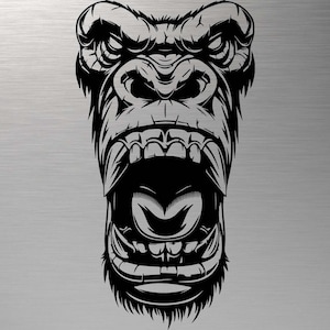 Gorilla head SVG, Gorilla Clipart, Gorilla Vector, Gorilla Files for Cricut, Gorilla Cut Files For Silhouette, Gorilla DXF, King Kong SVG