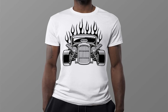 Vintage Retro Hot Rod Silhouette T-Shirt Vintage Retro Hot Rod Silhouette T-Shirt
