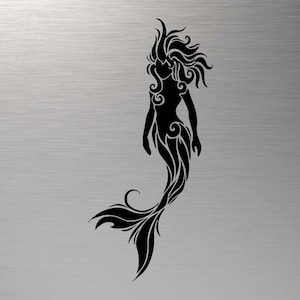 Silhouette de sirène mystique : fichier de coupe vectorielle SVG océan (téléchargement numérique)