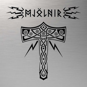Mjolnir svg, Thor Mjolnir svg, Thor Hammer svg, Viking svg, Viking God svg, Mjolnir dxf, Mjolnir Vector, fichiers svg pour Cricut, Mjolnir Decal