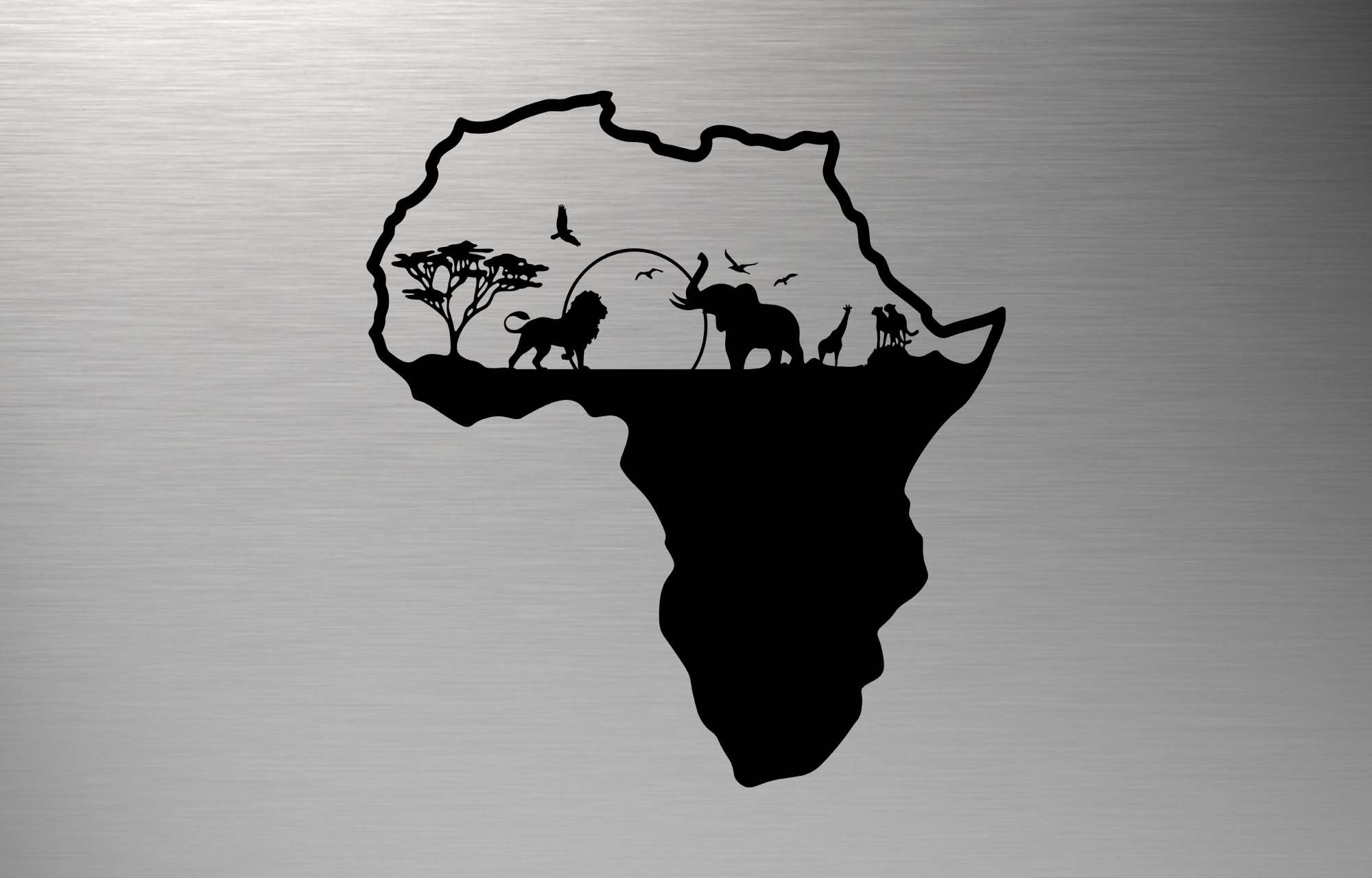 Digital Silhouette SVG files for Cricut Africa Frame Africa Map Frame