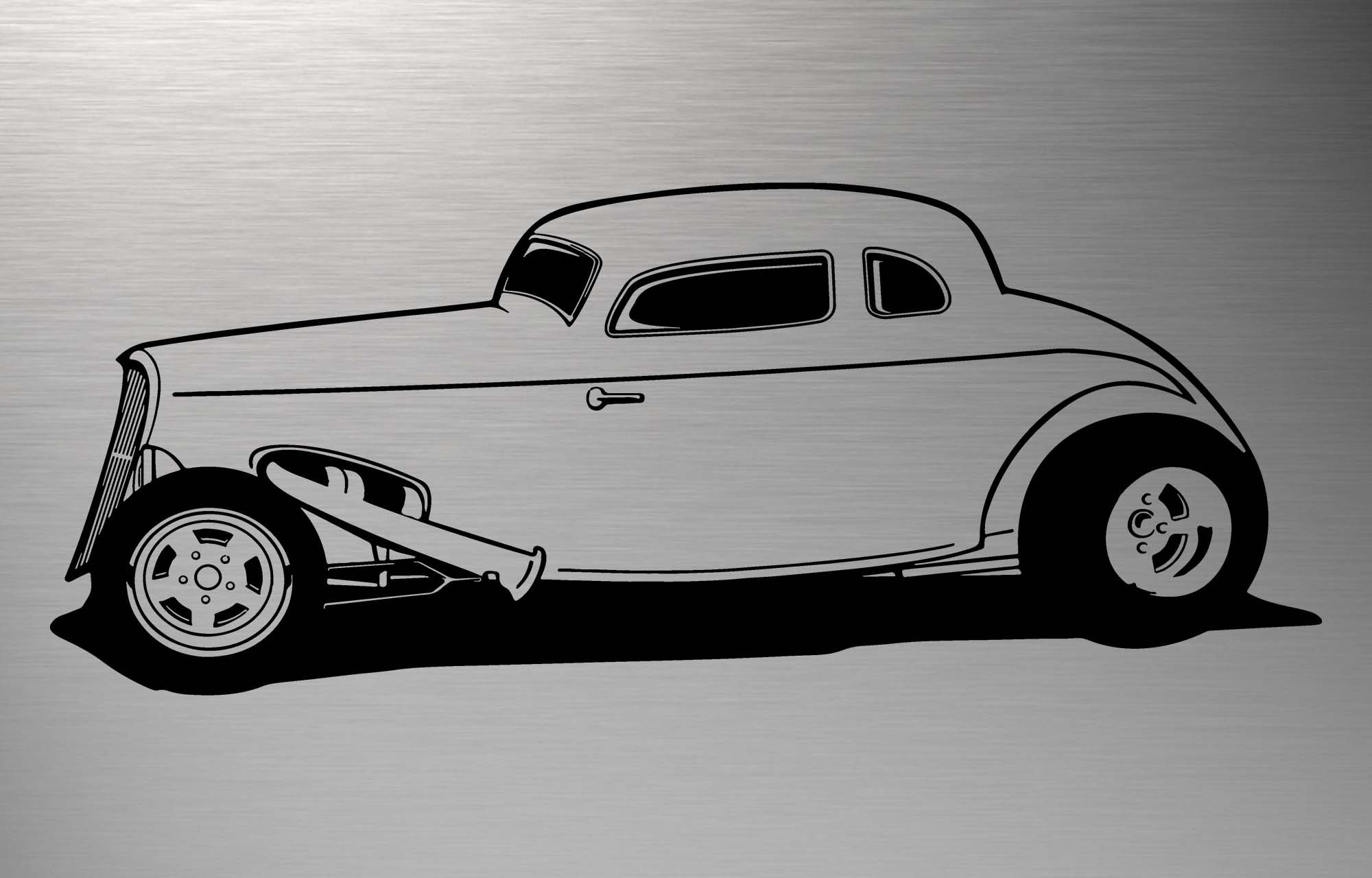 Download Hot Rod SVG Vintage Car SVG Muscle Car Silhouette Retro Car | Etsy