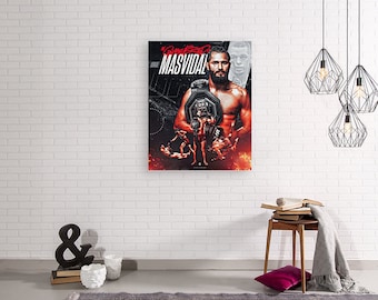A4 12X8 pulgadas Jorge Masvidal /"gamebred/" cita Foto Impresión Cartel Pre firmado