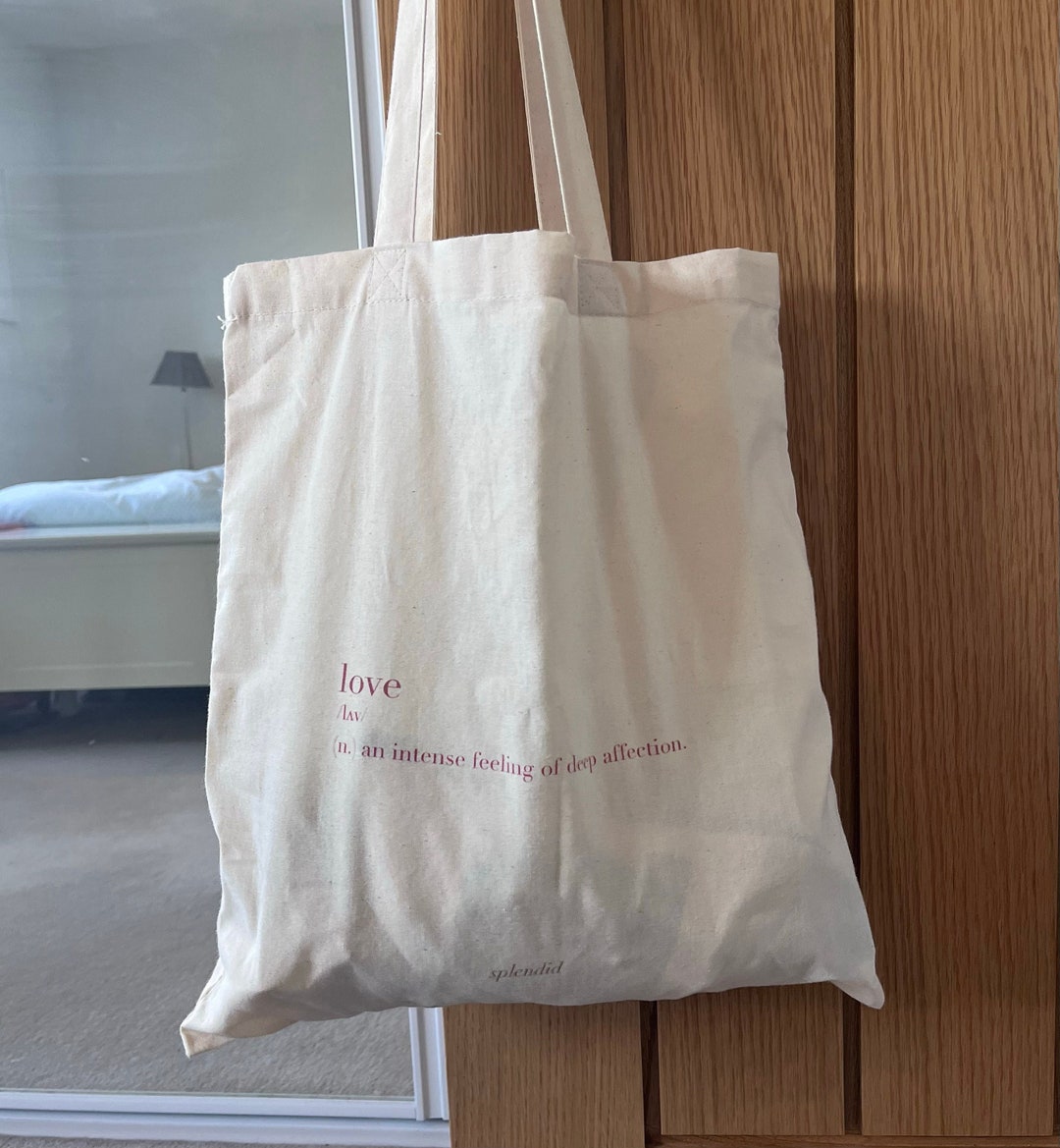 Love Definition Tote Bag, Eco, Reusable Bag, Definition Aesthetic