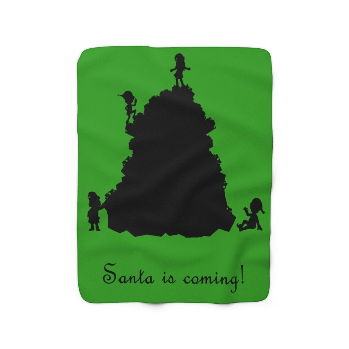 Christmas elf blanket Holiday sherpa blanket elves throw Etsy