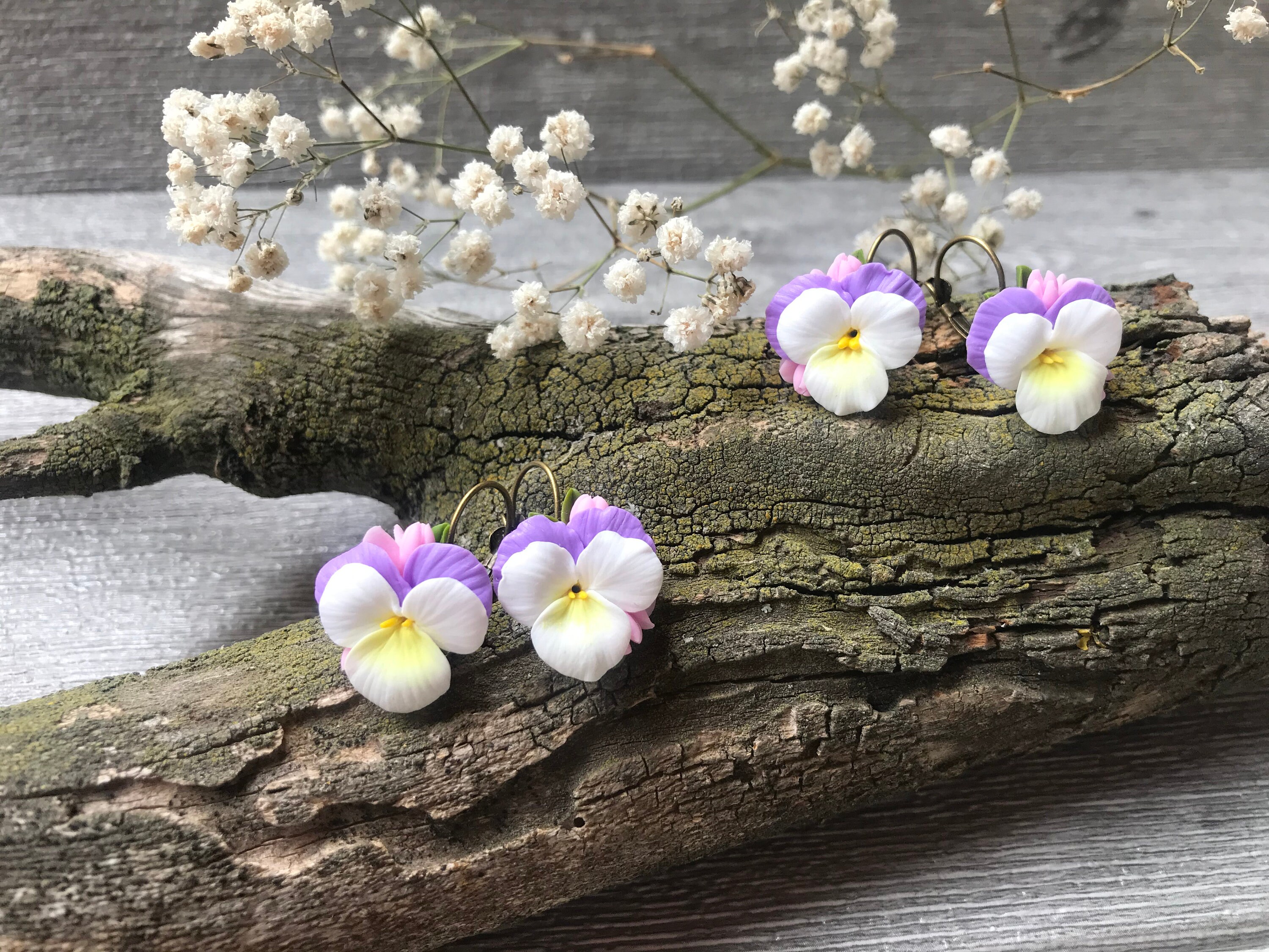 Polymer clay flowers Miniature clay flowers Original Etsy