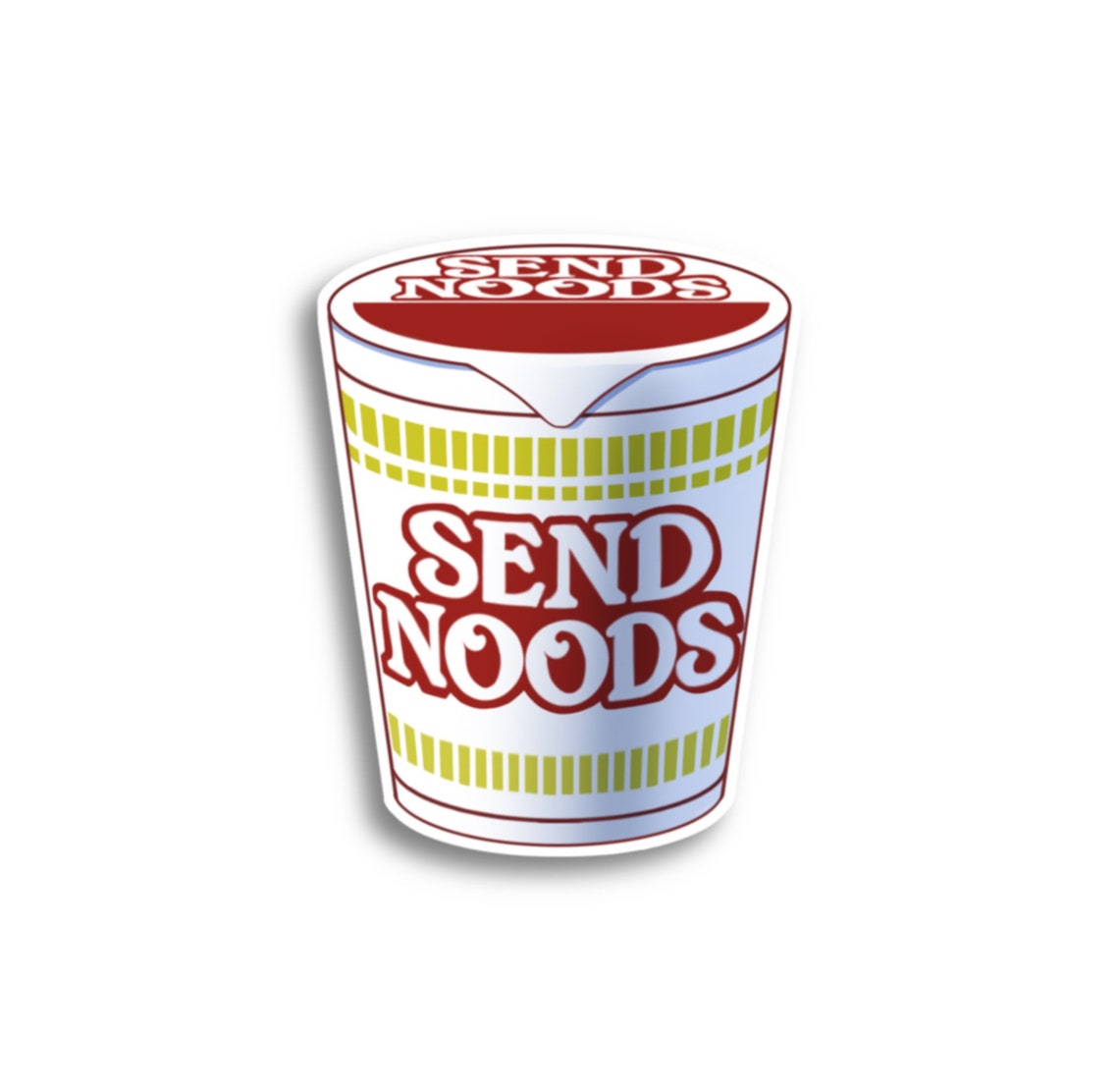 Send Noods Sticker Noodle Cup Sticker Noodles Instant Etsy