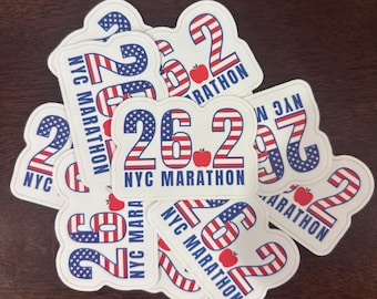 Autocollant du marathon de New York | Sticker vinyle pour coureur 26,2 miles | Cadeau pour les finishers de marathon