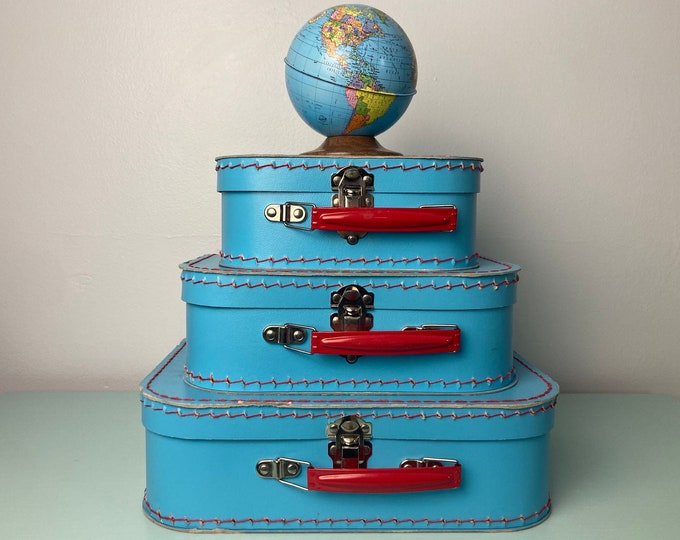 Vintage Nesting Luggage Set of Three Etsy