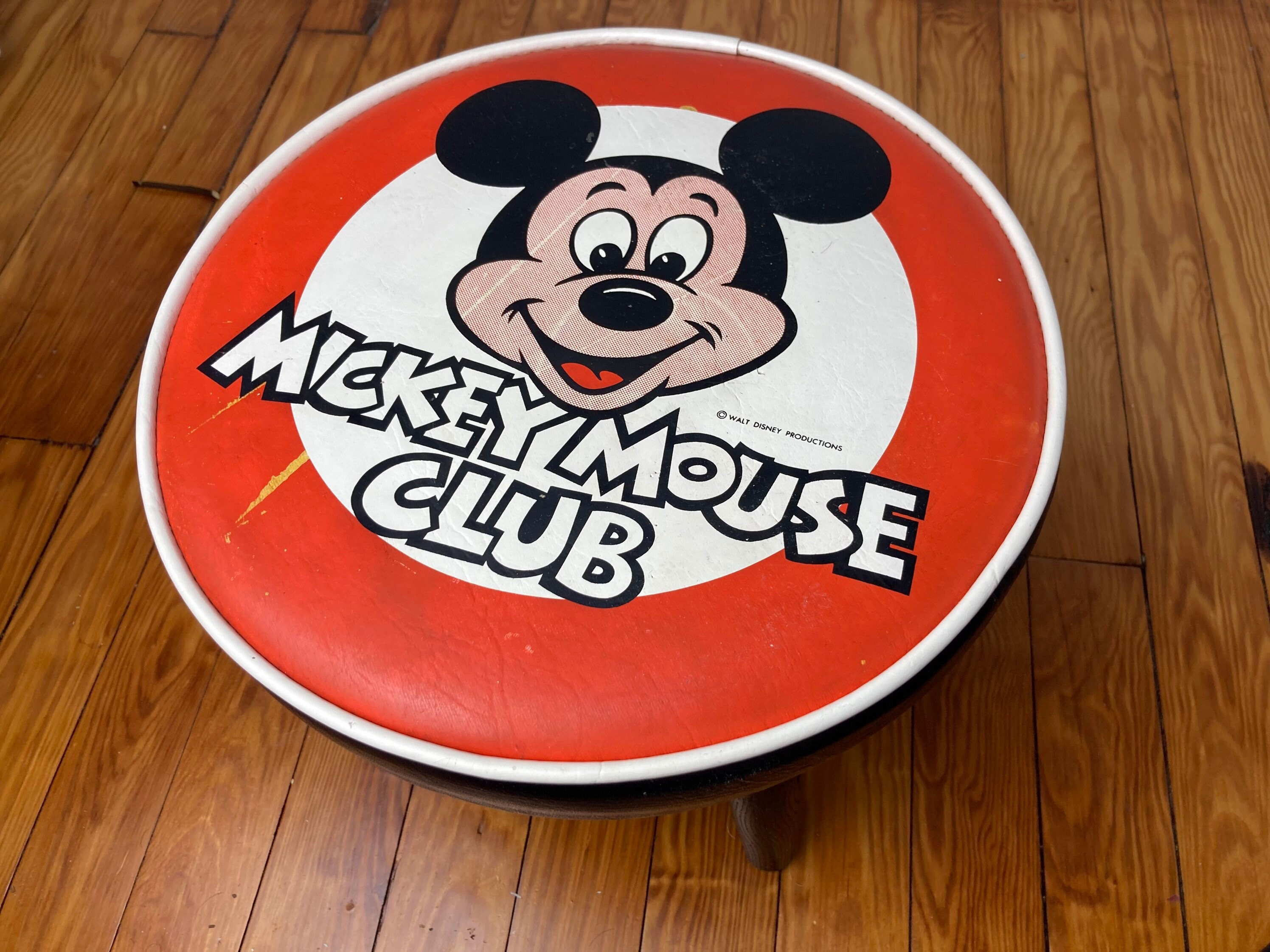 Vintage Mickey Mouse Club Mod Foot Stool - Etsy