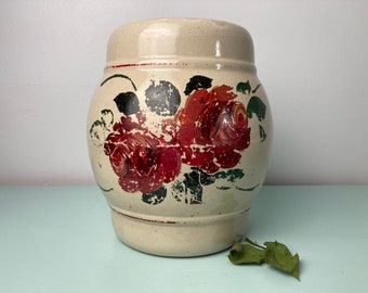 Vintage Chippy Floral Crock